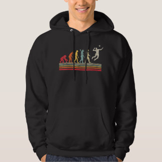 Womens Funny Volleyball Evolution of Man Vintage R Hoodie