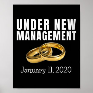 Womens Funny Wedding Engagement Gift Bride Groom J Poster