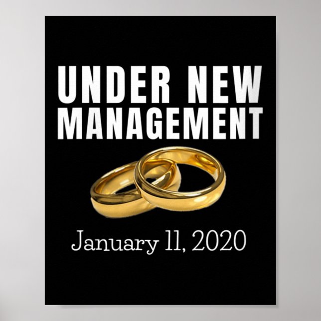 Womens Funny Wedding Engagement Gift Bride Groom J Poster (Front)
