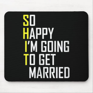 Womens Funny Wedding Sarcastic Groom Bride Engagem Mouse Pad