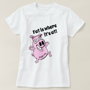 Women's Funny Workout WIGGLE PIG novelty T-Shirt