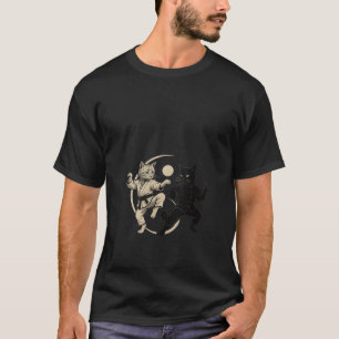 Womens Funny Yin Yang Cat Karate Martial Arts Gif T-Shirt