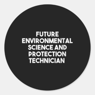 Womens Future Environmental Science And Classic Round Sticker