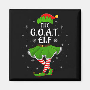 Womens G.o.a.t Elf Christmas Family Girls Women El Magnet
