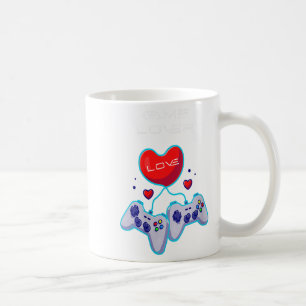 Womens Gamer Couple Love Gamepad Heart Humor Theme Coffee Mug