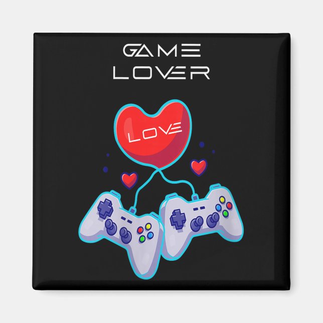 Womens Gamer Couple Love Gamepad Heart Humour Them Magnet (Front)
