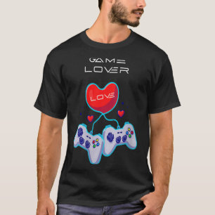 Womens Gamer Couple Love Gamepad Heart Humour Them T-Shirt