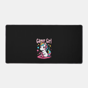Womens Gamer Girl Unicorn Tank Top_1 Desk Mat