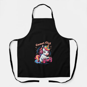 Womens Gamer Girl Unicorn Tank Top Apron