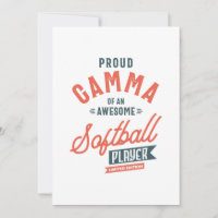 Womens Gamma Of A Softball Player Mother's Day Gif