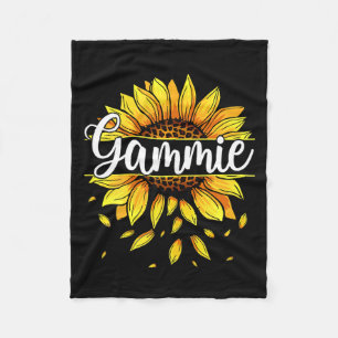 Womens gammie with yellow sunflower floral graphic fleece blanket