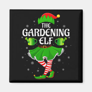 Womens Gardening Elf Christmas Family Girls Women  Magnet