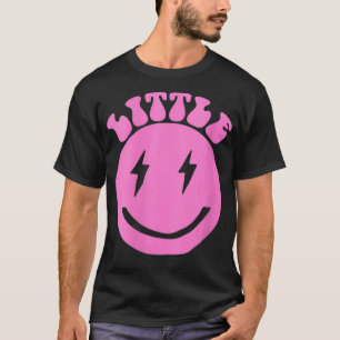 Womens Gbig Big Little Sorority Reveal Smily Face  T-Shirt