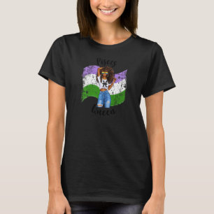 Womens Genderqueer Queen Pisces Black Womens Girls T-Shirt