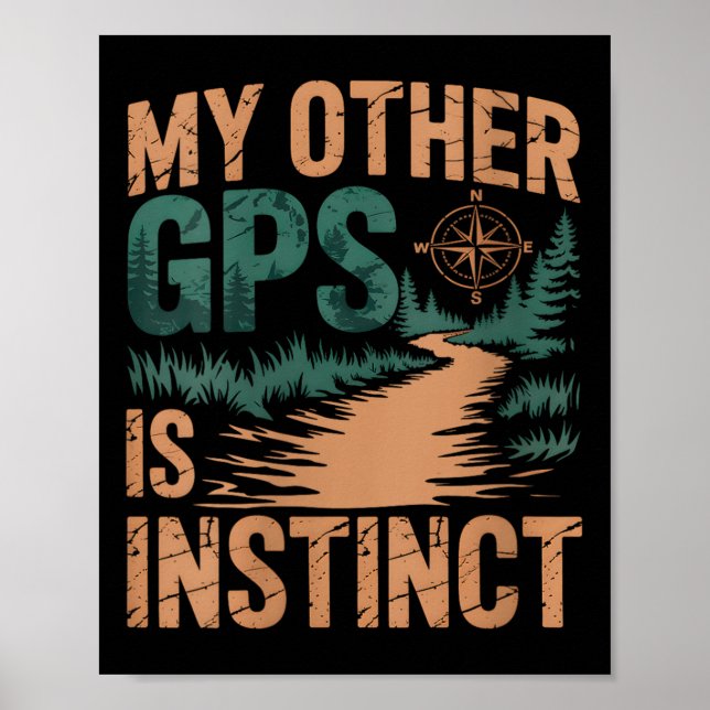 Womens Geocaching Hiking Funny V-neck  Poster (Front)
