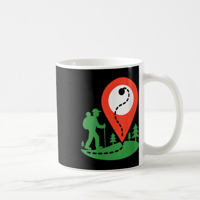 Womens Geocaching Hiking V-neck  Coffee Mug (Right)