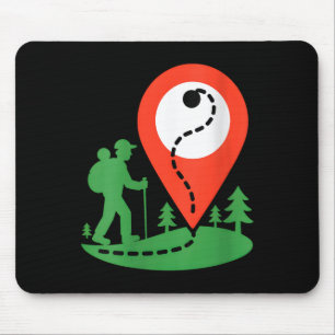 Womens Geocaching Hiking V-neck Mouse Pad