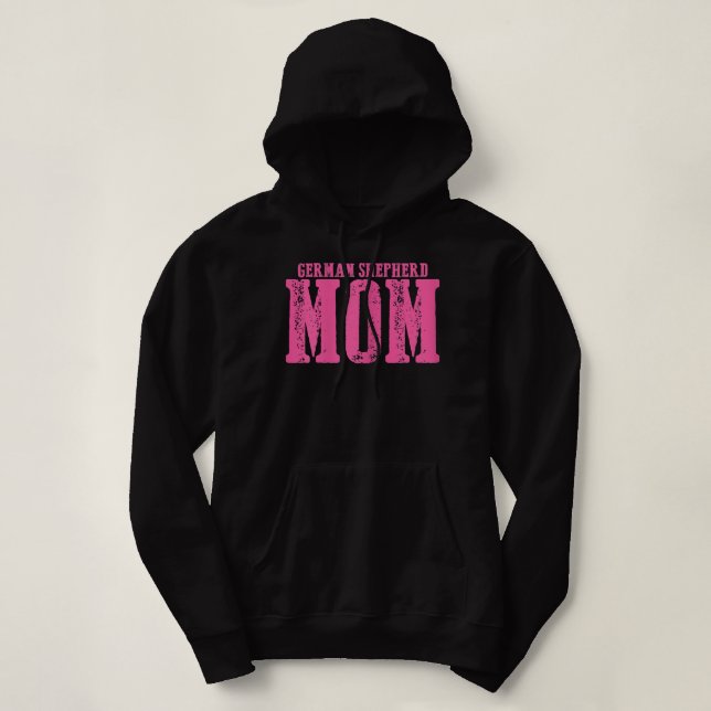 Womens German shepherd Moms Hoodie (Design Front)