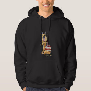 Womens German Shepherd Tattoo Dog I Love Dad Fathe Hoodie