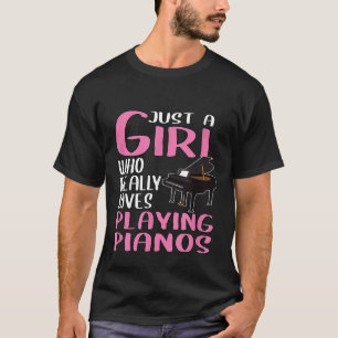 Womens Gift Just A Girl Who Really Loves Playing P T-Shirt