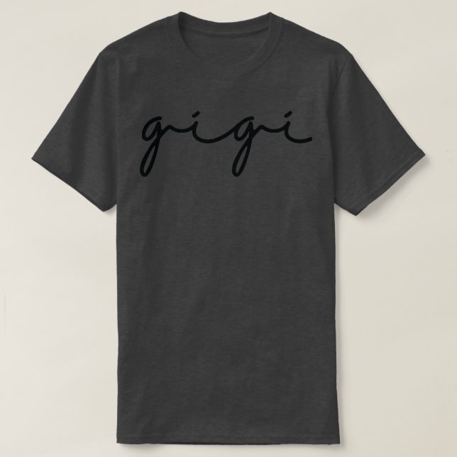 Womens Gigi Minimalist Cursive Grandma  T-Shirt (Design Front)