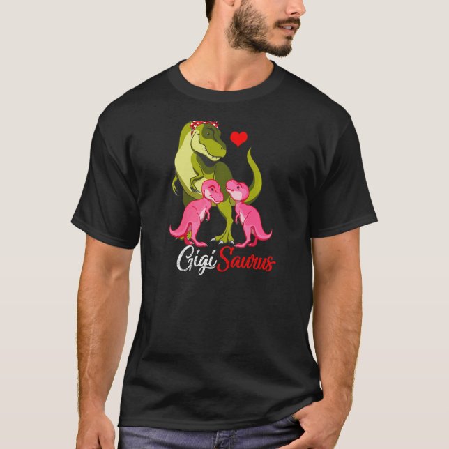 Womens Gigisaurus T Rex Gigi Mum Saurus Dinosaur M T-Shirt (Front)