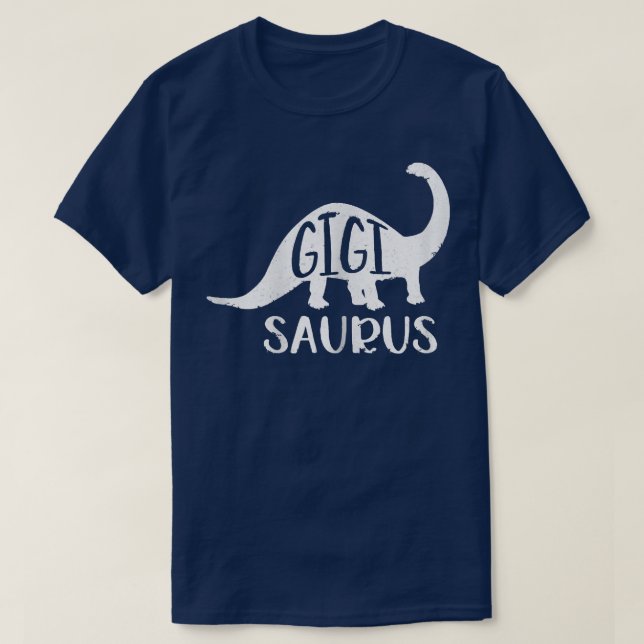 Womens Gigisaurus Tshirt Cute Dinosaur Grandma Wom (Design Front)