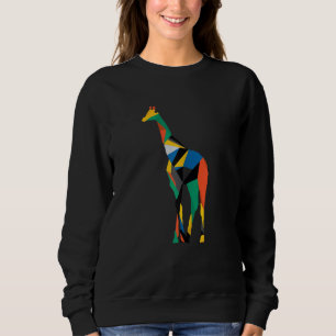 Womens Giraffe Graphic Cute Giraffe Cool Animal 5 Sweatshirt