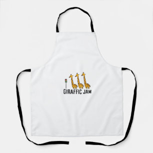 Womens Giraffic Jam Funny Giraffe Giraffe Pun Cute Apron