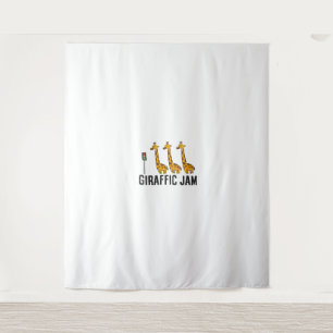 Womens Giraffic Jam Funny Giraffe Giraffe Pun Cute Tapestry