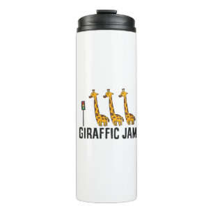 Womens Giraffic Jam Funny Giraffe Giraffe Pun Cute Thermal Tumbler