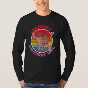 Womens Girl Birthday I Grandma I Stegosaurus I Fam T-Shirt