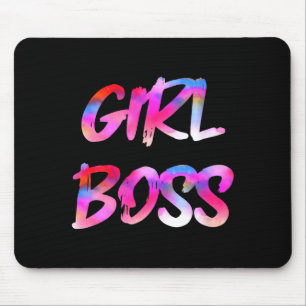 Womens Girl Boss V-neck Mouse Pad