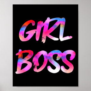 Womens Girl Boss V-neck Poster