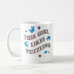 Womens Girl Likes Puzzling Hobby Jigsaw Puzzle Mas Coffee Mug