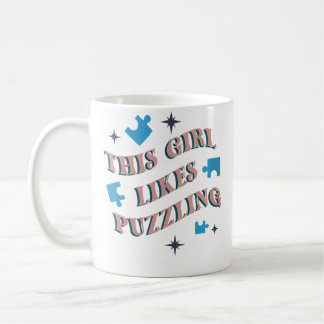 Womens Girl Likes Puzzling Hobby Jigsaw Puzzle Mas Coffee Mug