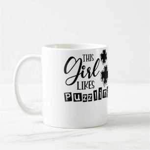 Womens Girl Likes Puzzling Jigsaw Puzzle Master Coffee Mug