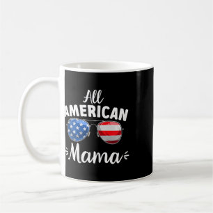 Womens Girls All American Mama 4th Of July Coffee Mug