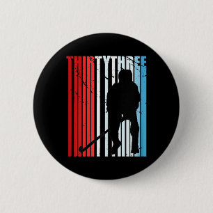 Womens Girls Field Hockey 15th Birthday Player Tea 6 Cm Round Badge