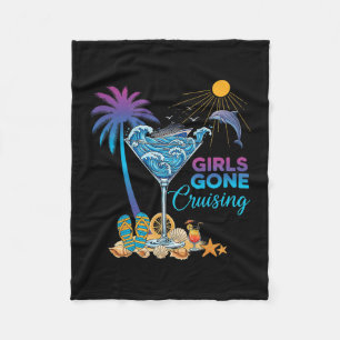 Womens Girls Gone Cruising Trip 2026 Cruise Bestie Fleece Blanket
