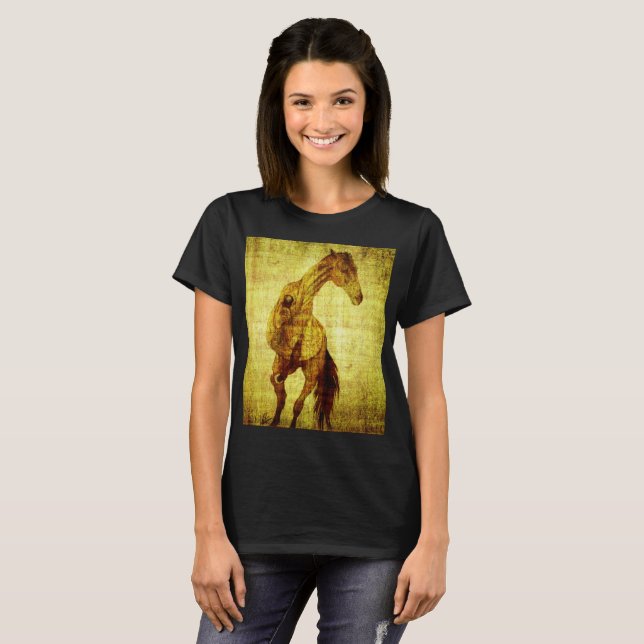 Womens/Girls Horse  T shirt Full of sprirt (Front Full)