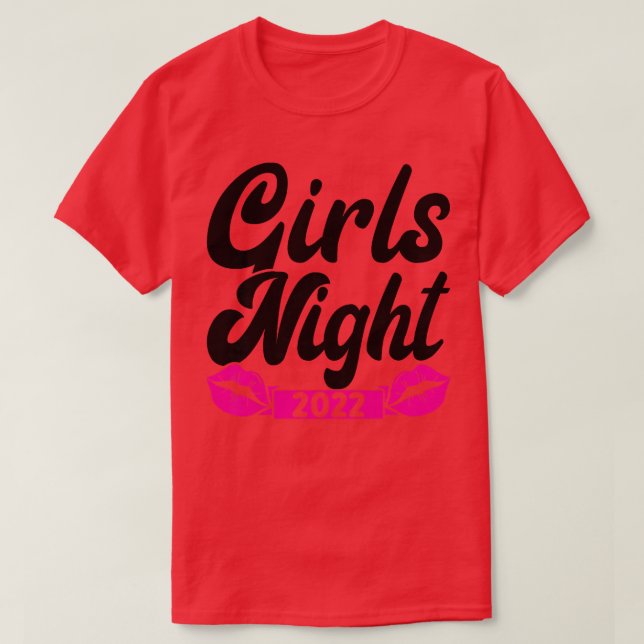 Womens girls night 2022 kiss party ladies bride  T-Shirt (Design Front)
