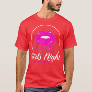 Womens Girls Night With My Besties Party Group Pub T-Shirt