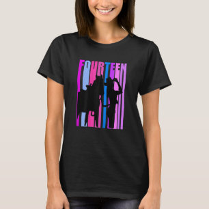 Womens Girls Pink Horse Riding 14th Birthday Rodeo T-Shirt