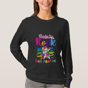 Womens Girls Ready To Rock Kindergarten Cute Unico T-Shirt