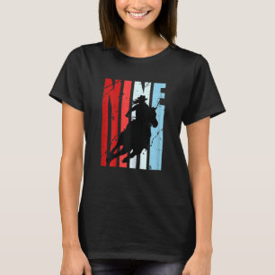Womens Girls Rodeo 9th Birthday Barrel Racing Hors T-Shirt