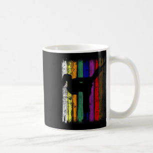 Womens Girls Silhouette Karate Belt Colours Coffee Mug