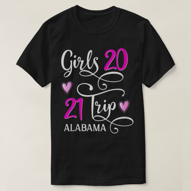 Womens Girls Trip 2021 Alabama Vacation Beach Grou T-Shirt (Design Front)