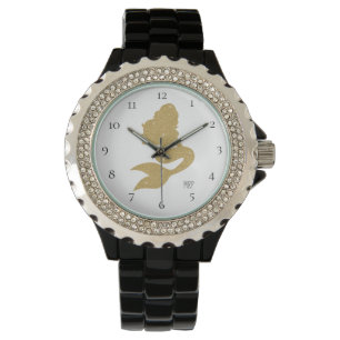 *~* Women's Girly Gold Glitter Mermaid Watch