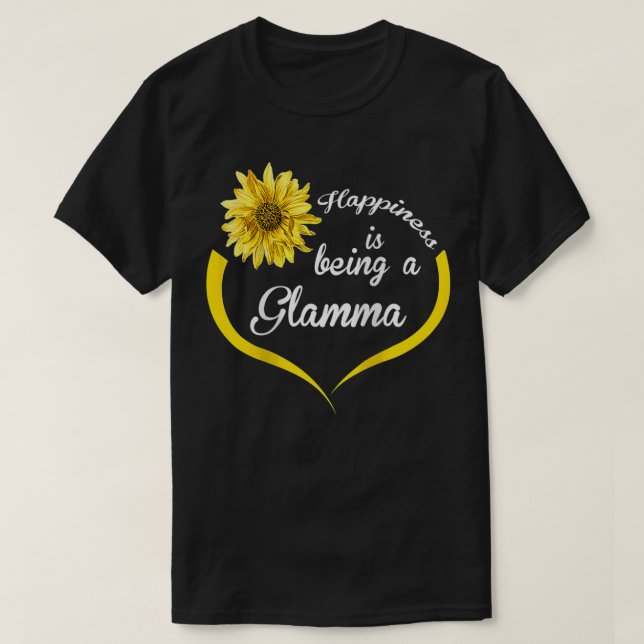Womens Glamma Gift Happiness Is Being A Glamma  T-Shirt (Design Front)
